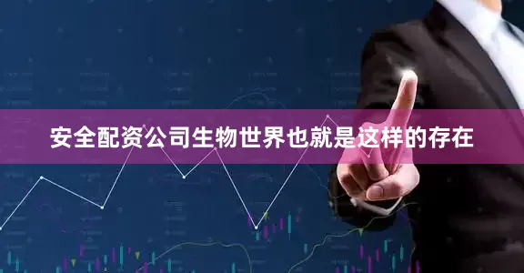 安全配资公司生物世界也就是这样的存在