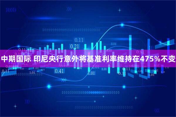 中期国际 印尼央行意外将基准利率维持在475%不变